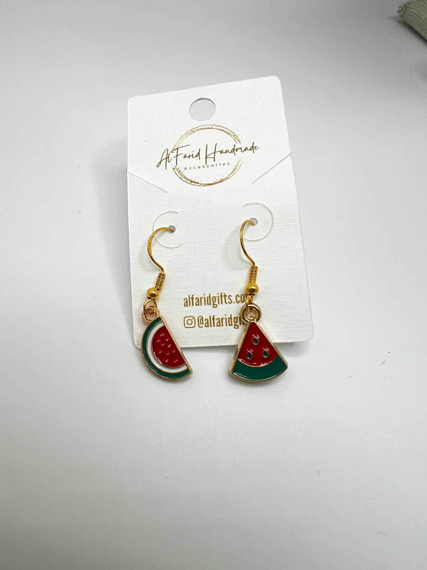 Handmade Watermelon Slice Beaded Earrings – Fun Summer Fruit Jewelry