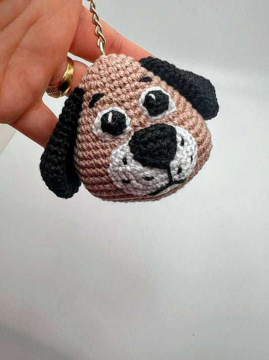 Handmade Beagle Dog Amigurumi Keychain – Crochet Dog Charm