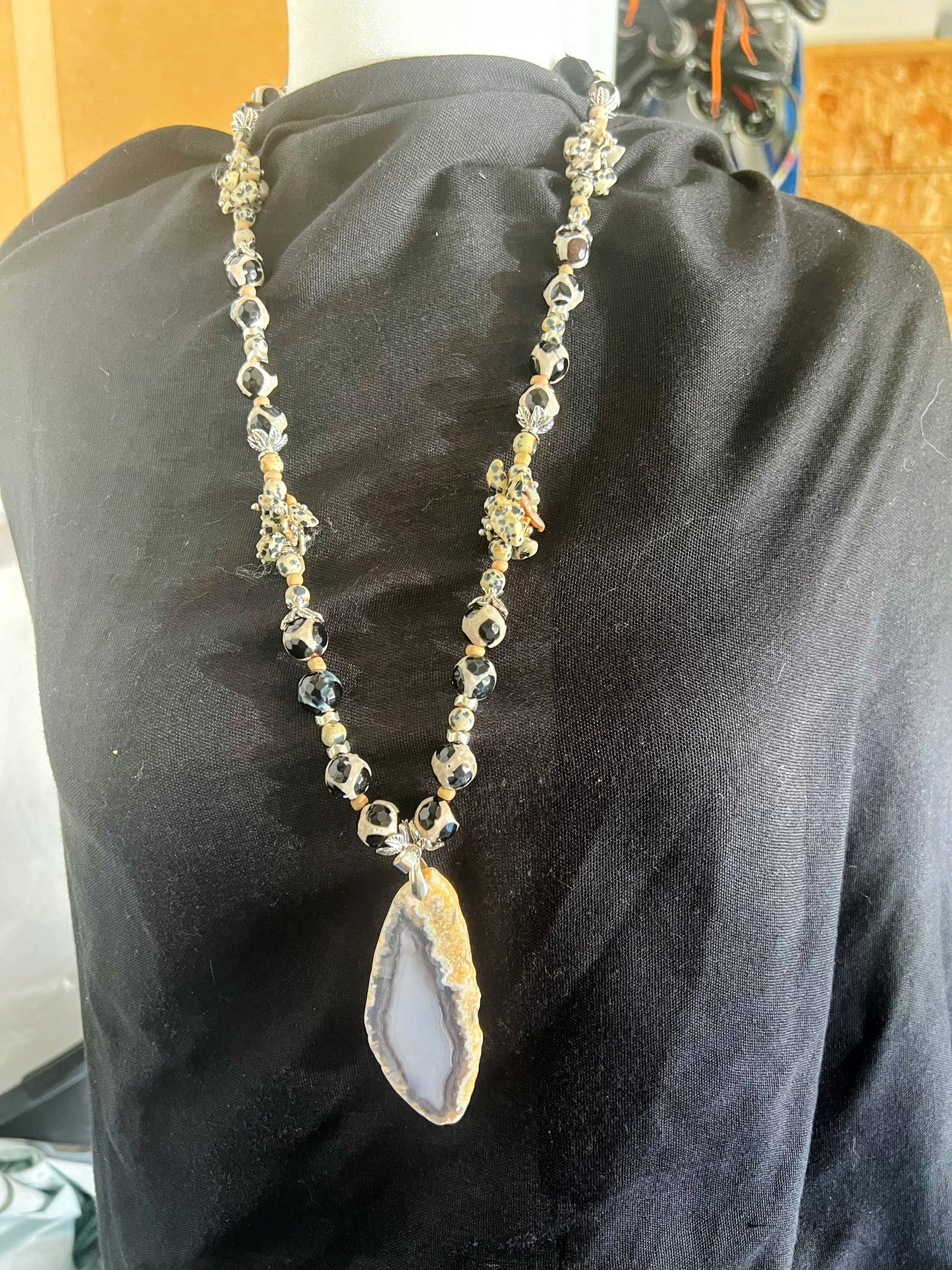 Tiger Agate Natural Stone Necklace (Diff Styles)