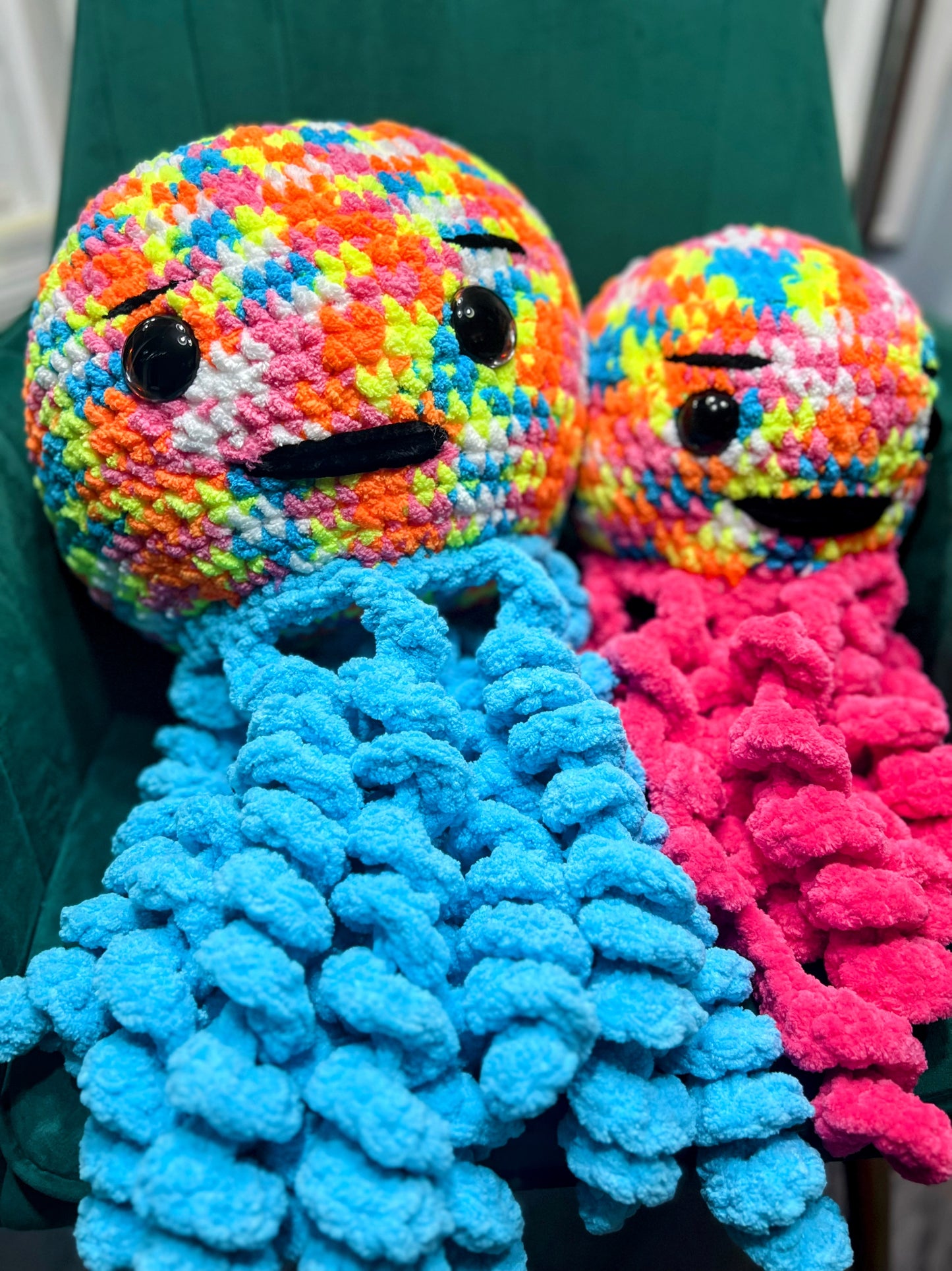 Stuffed Big Jellyfish – Handmade Crochet Knitted Amigurumi Toy