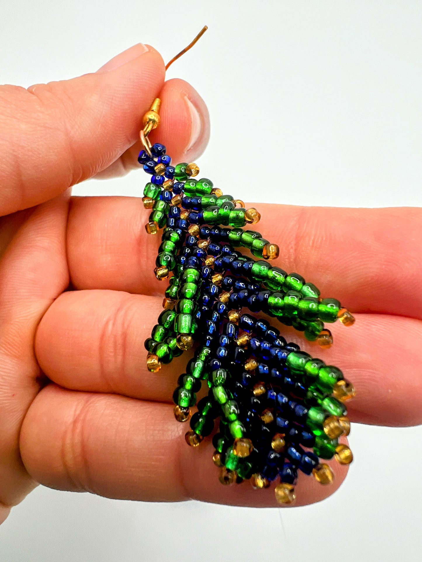 Enchanted Grove Tree Earrings – Handmade Beaded Nature-Inspired Jewelry
