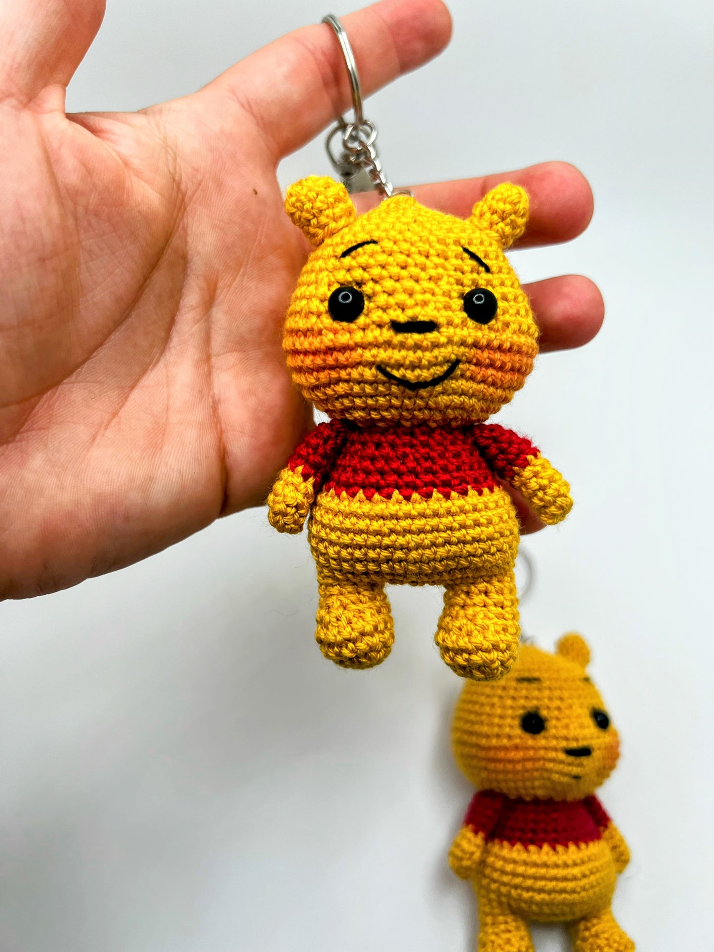 Handmade Crochet Dinosaur Keychain – Cute Amigurumi Plush Toy for Kids & Gift Bags