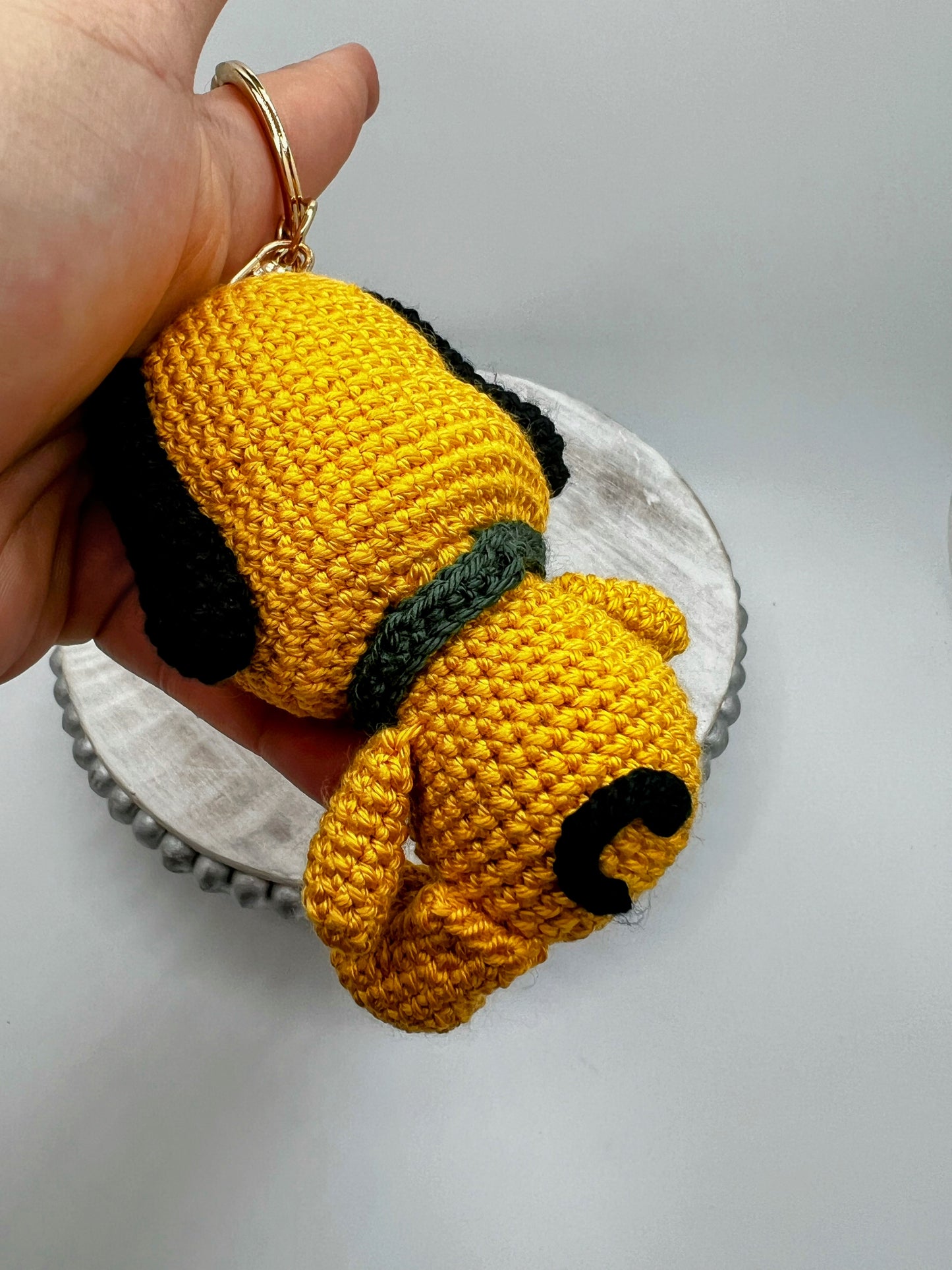 Handmade Dog Amigurumi Keychain – Cute Crochet Puppy Charm