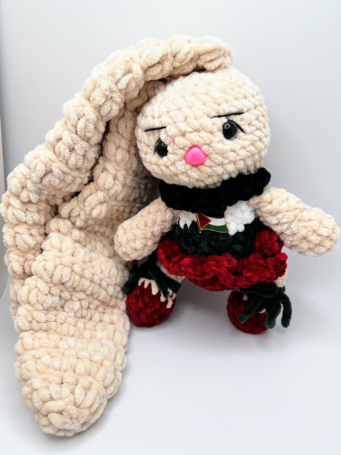 Handmade Palestine Bunny Amigurumi Toy – Cute Crochet Plush