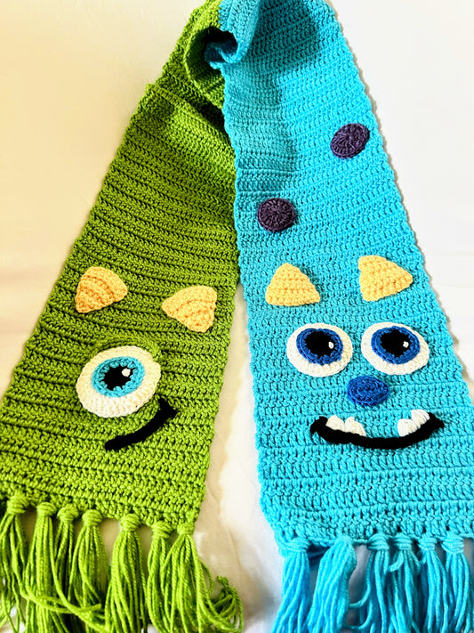 Crochet Monster Hat & Scarf Set for Kids – Fun & Cozy Handmade Winter Wear