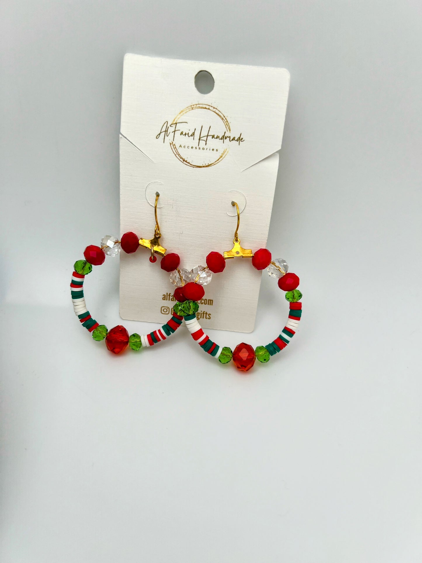 Handmade Red and Black Beaded Hoop Earrings – Bold Statement Jewelry