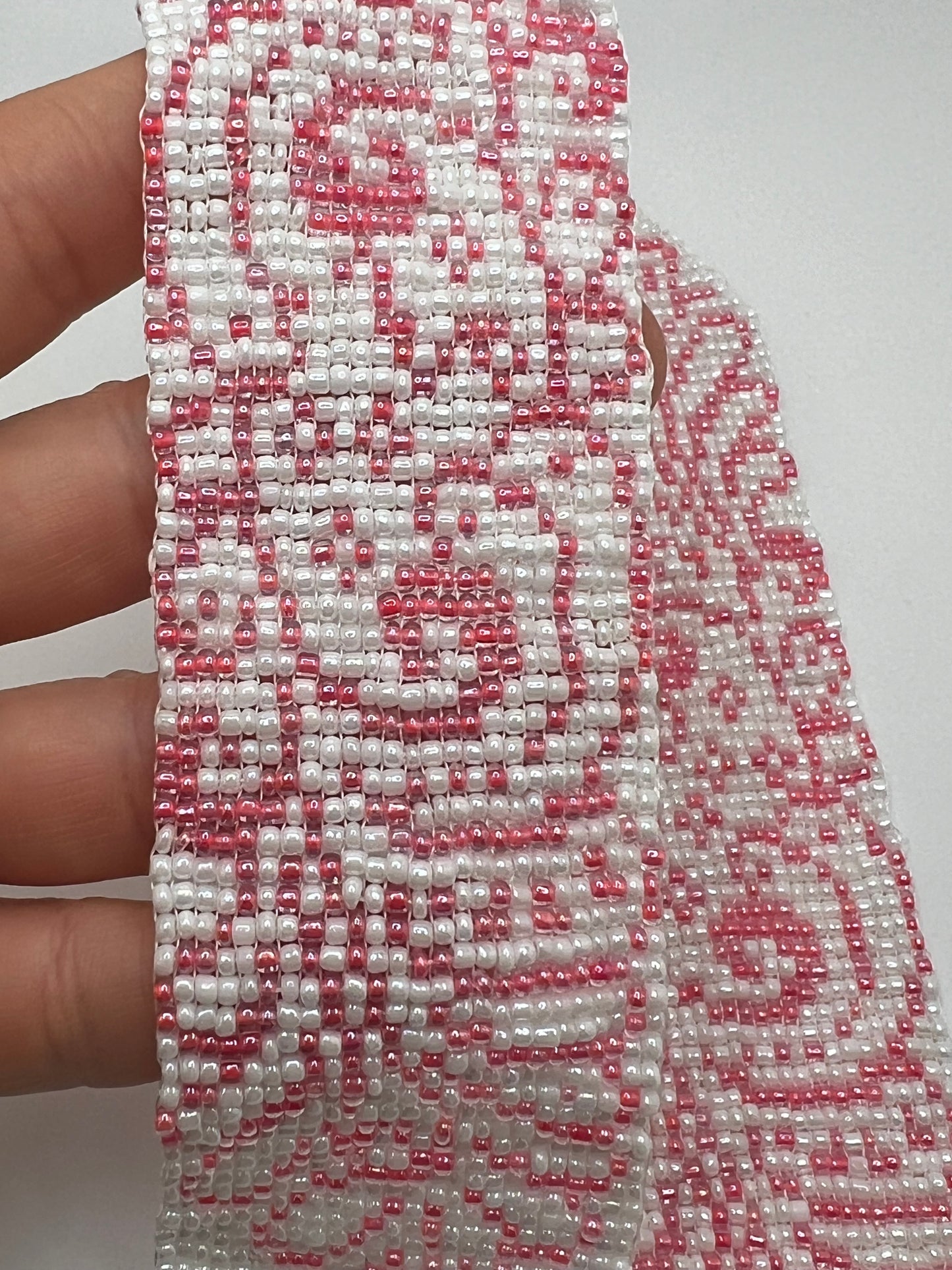 Black Geometric & Swirly Loom‑Beaded Statement Necklace