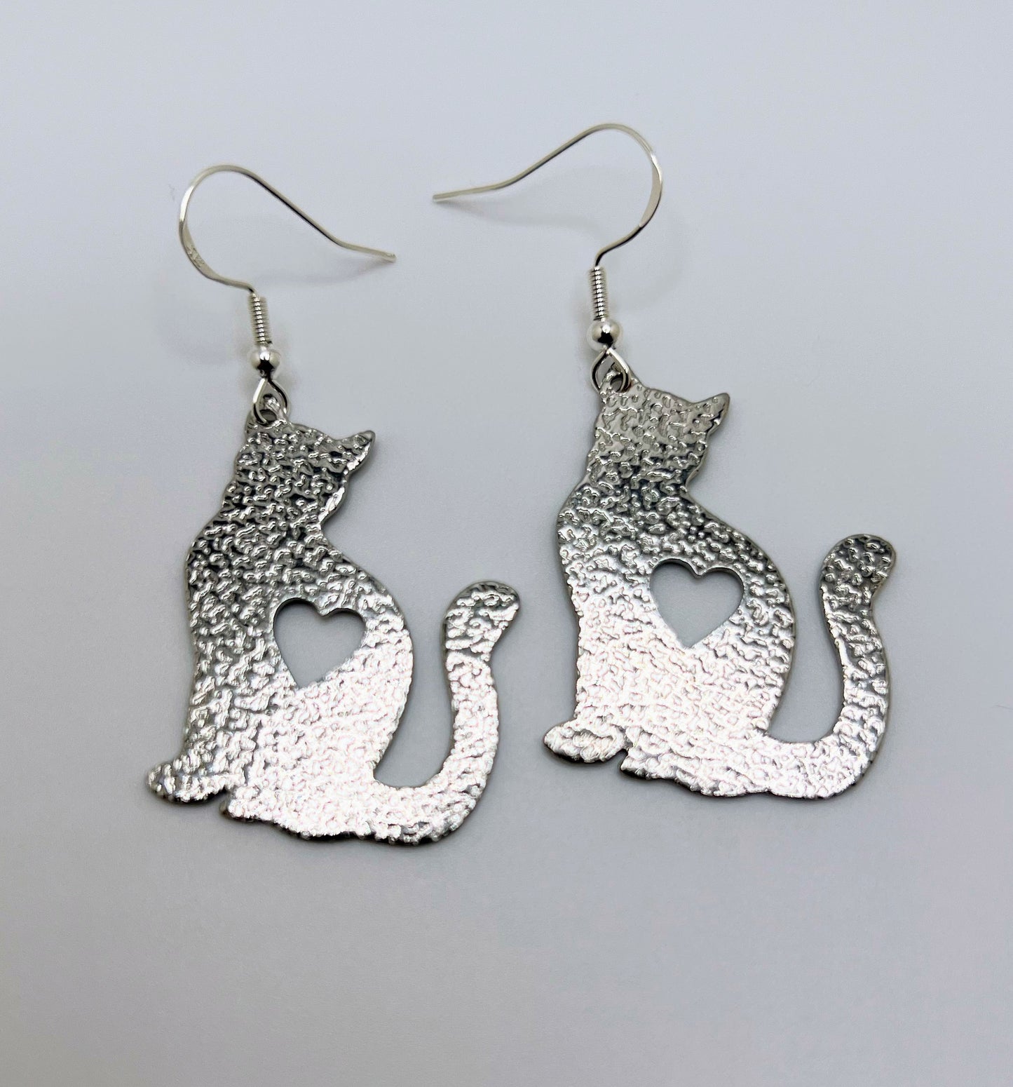Elegant Silver Big Cat Earrings – Statement Animal Jewelry