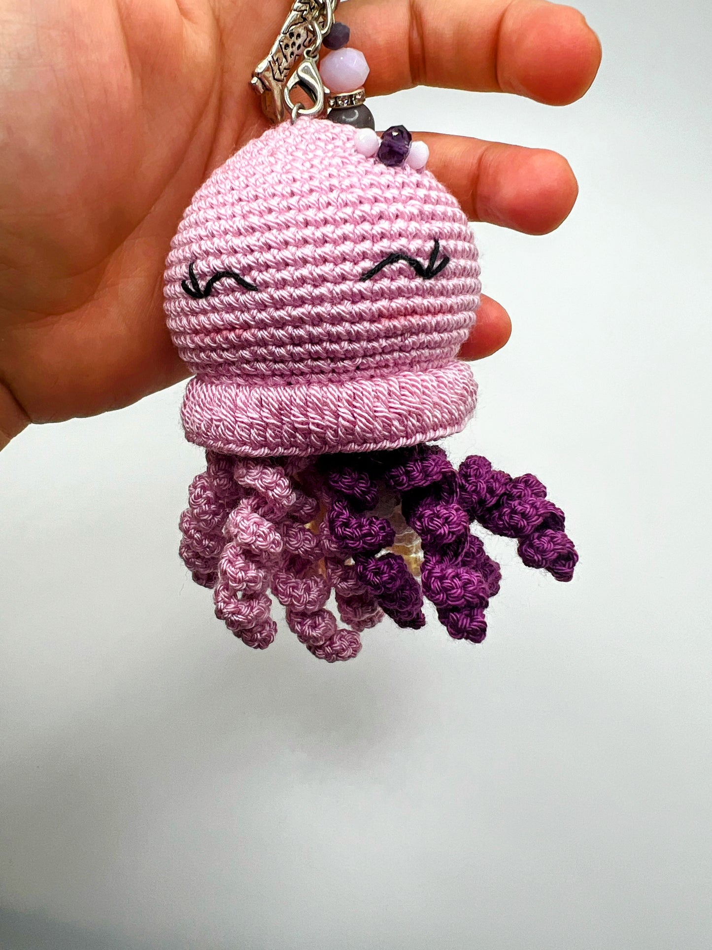 Crochet Jellyfish Keychain – Handmade Amigurumi Plush Toy | Al Farid Gifts