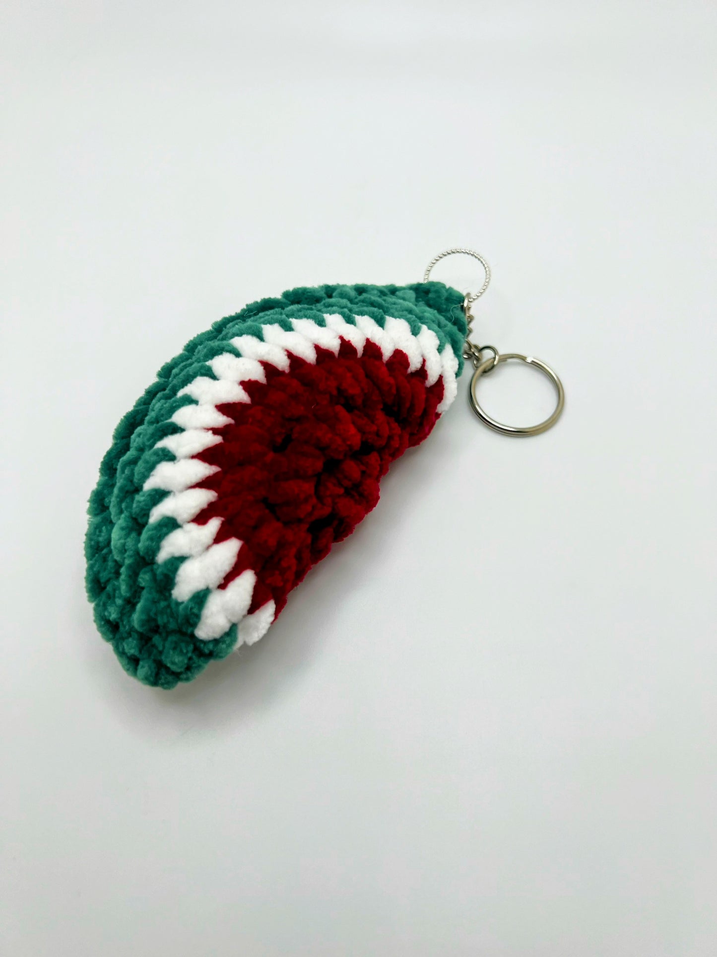 Handmade Half Slice Watermelon π Keychain β Crochet Knitted Amigurumi Toy