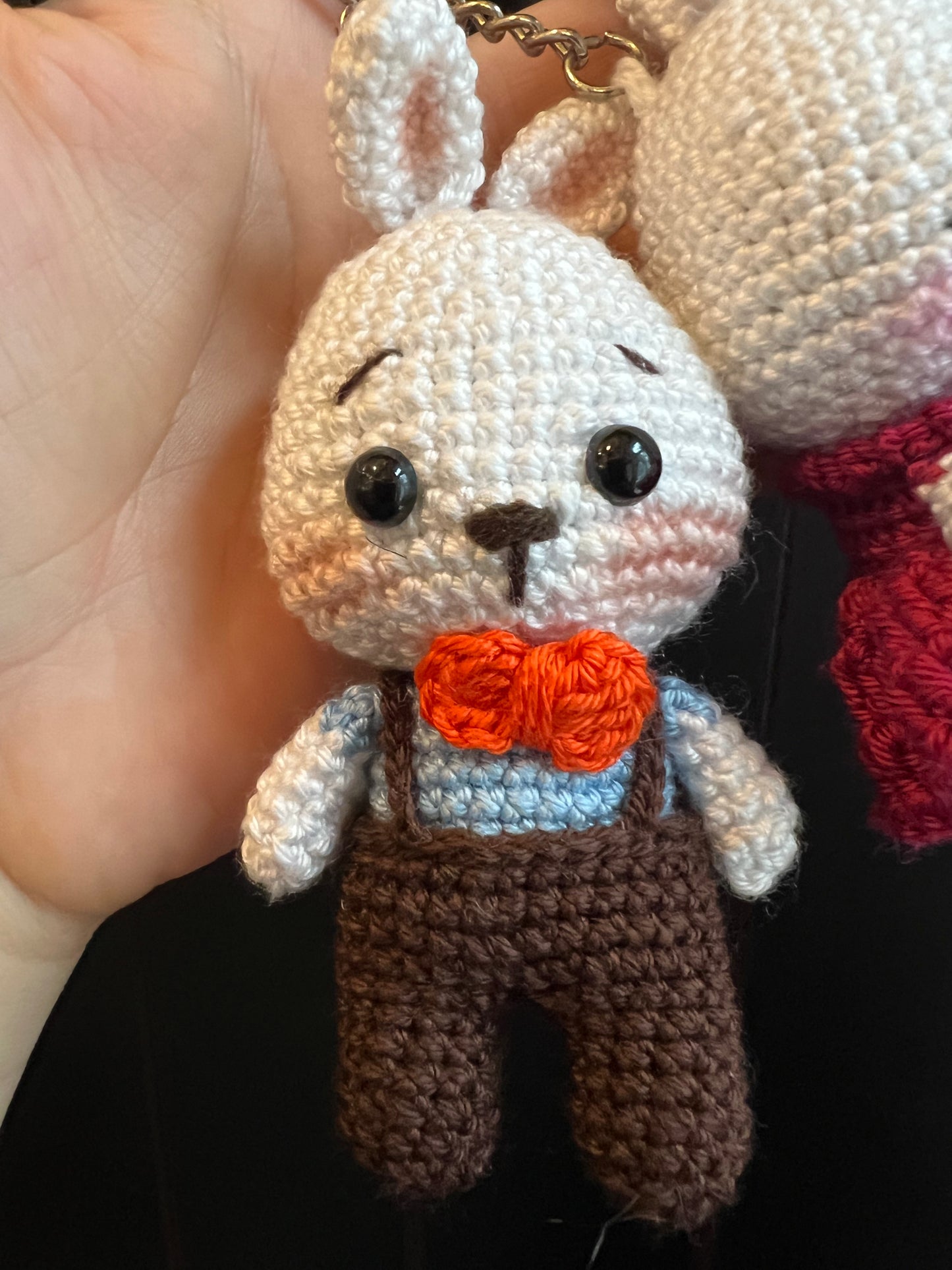 Handmade Crochet Hippo Keychains – Adorable Amigurumi Bag Charms