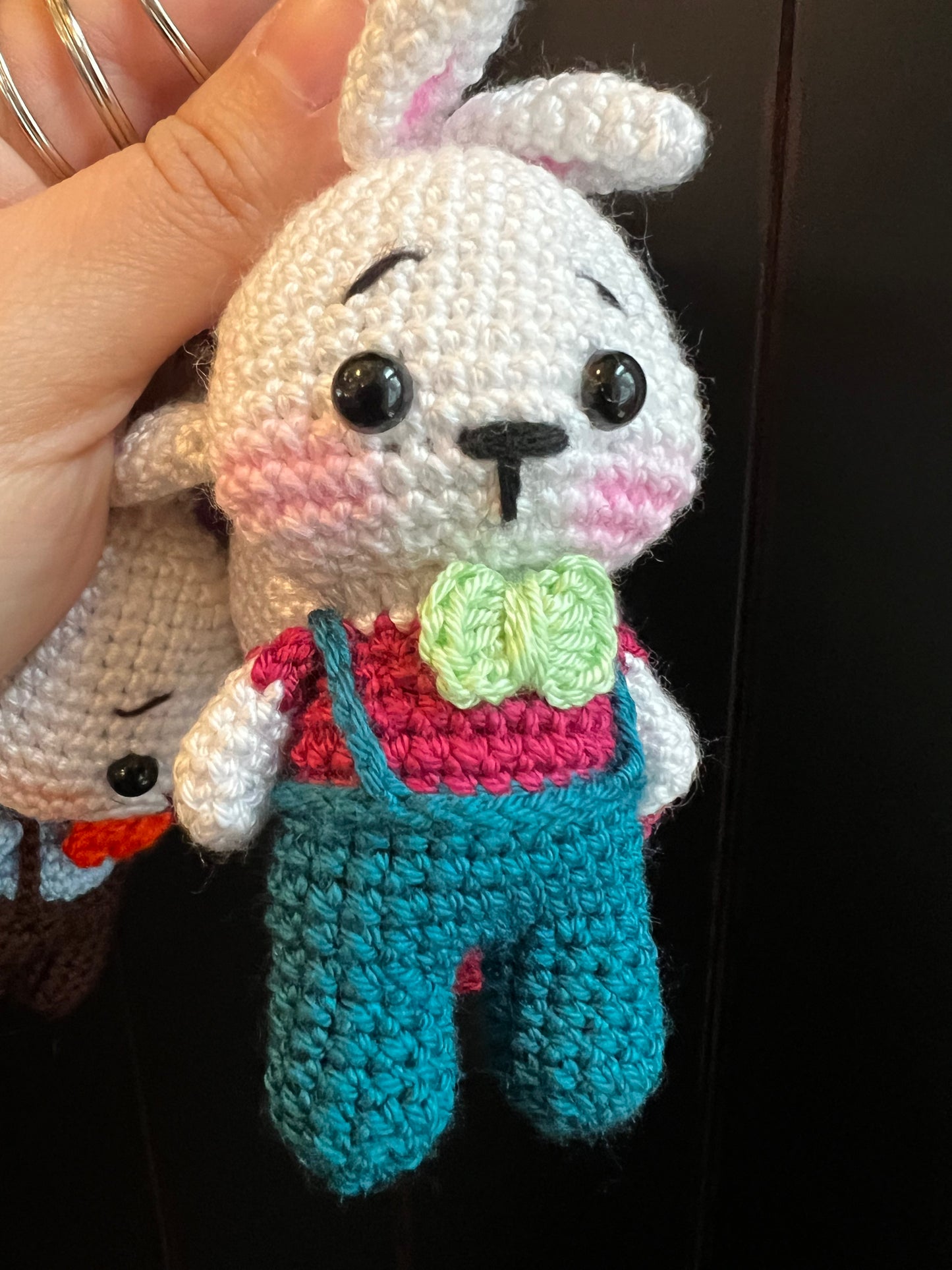 Handmade Crochet Hippo Keychains – Adorable Amigurumi Bag Charms