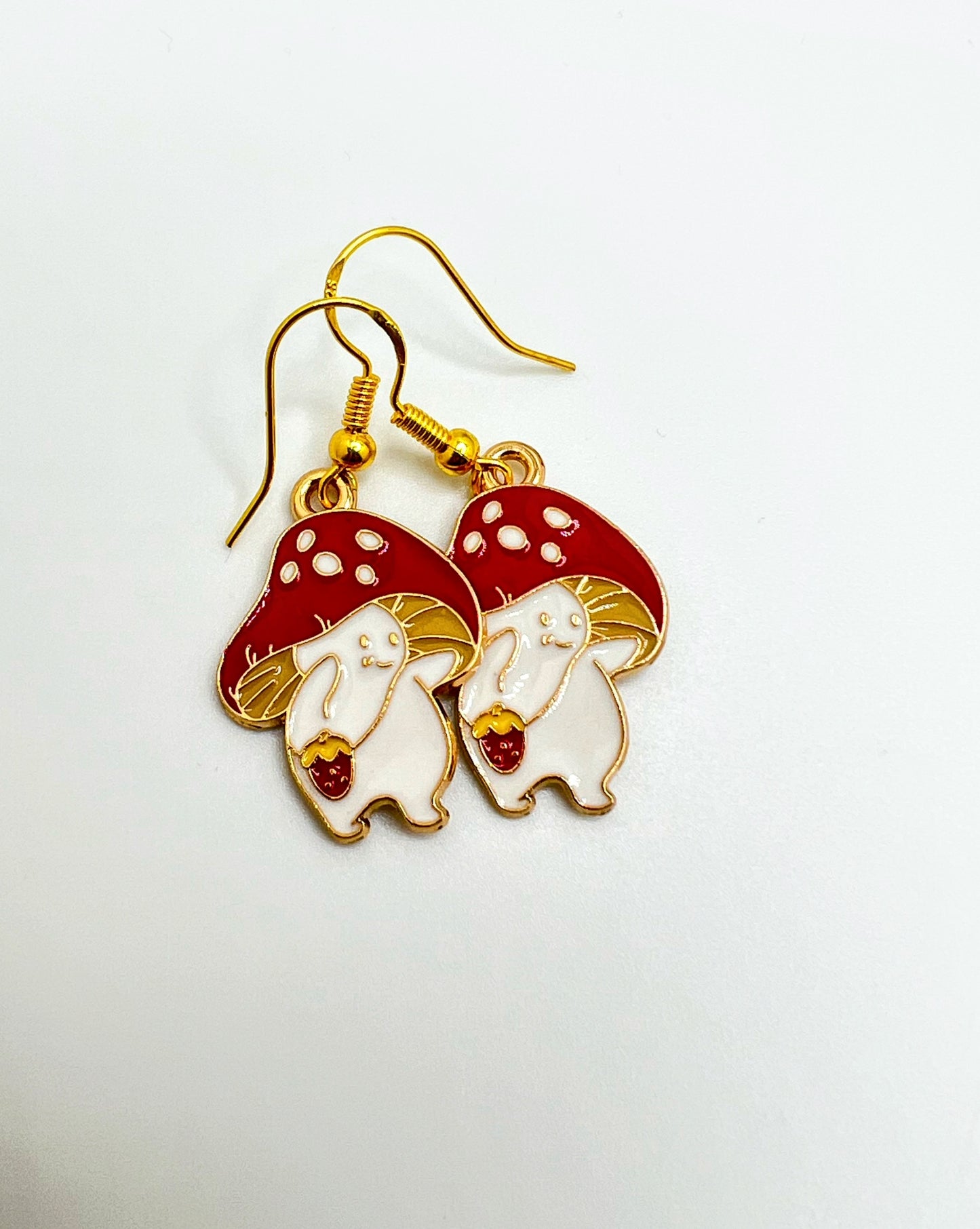Cartoon Mushroom Earrings – Cute Dangle or Studs, Whimsical Fungi Accessories