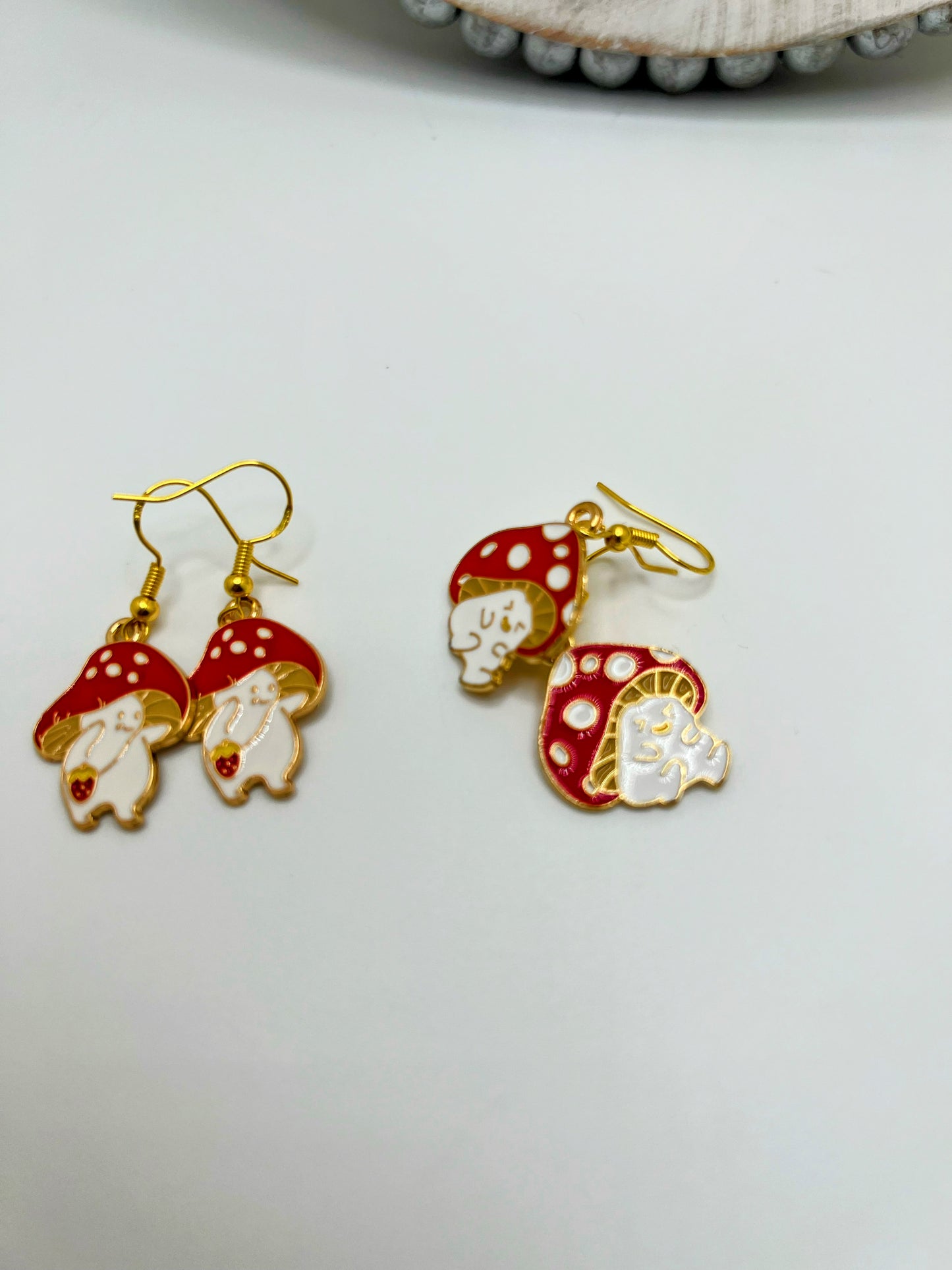 Cartoon Mushroom Earrings – Cute Dangle or Studs, Whimsical Fungi Accessories