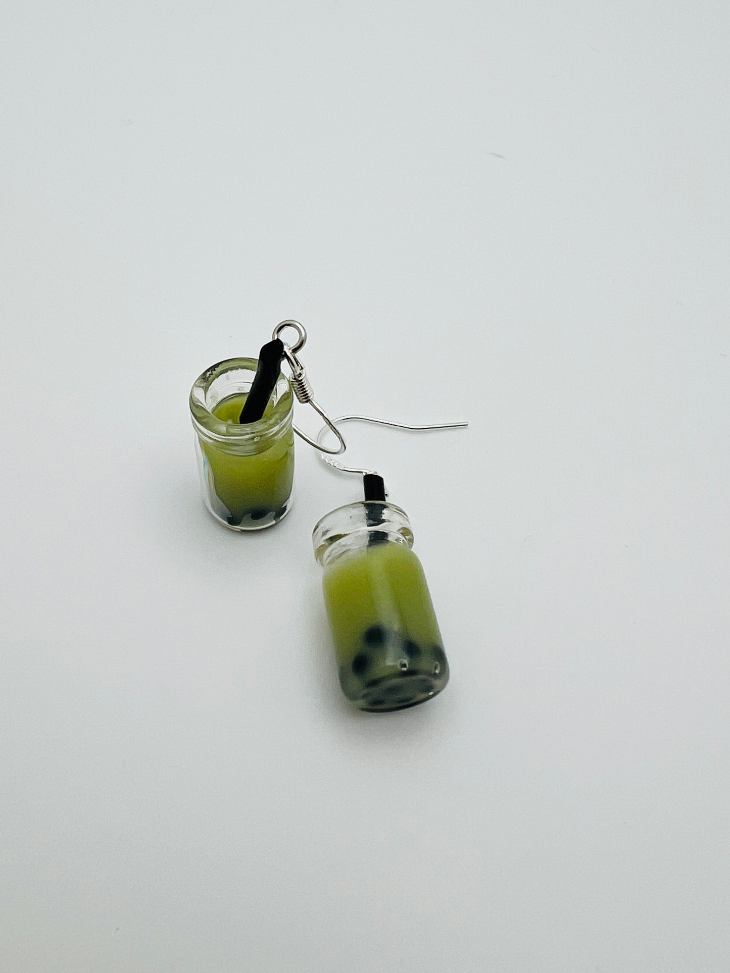 Green Boba Tea Earrings – Cute Matcha Bubble-Tea Dangles