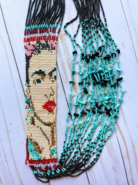 Frida Kahlo Loom Bead Necklace