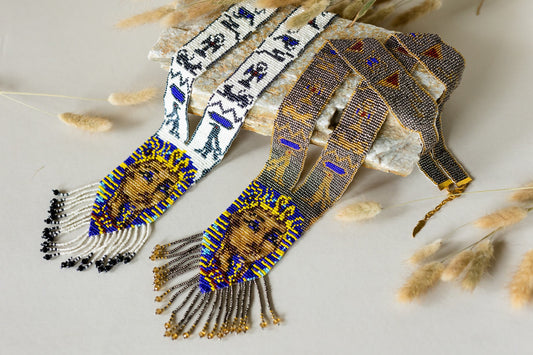 King‑Tot Ancient Egyptian Beaded Necklace (2 Colors Available)