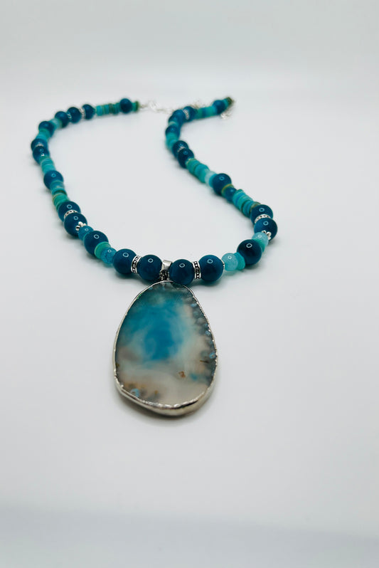 Natural Turquoise Gemstone Necklace – Authentic Healing Stone Jewelry