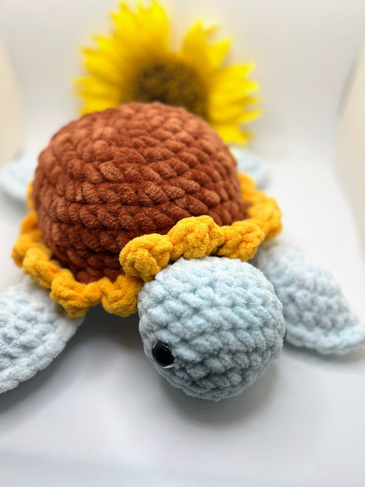 Sunflower Sea Turtle – Handmade Crochet Amigurumi Toy