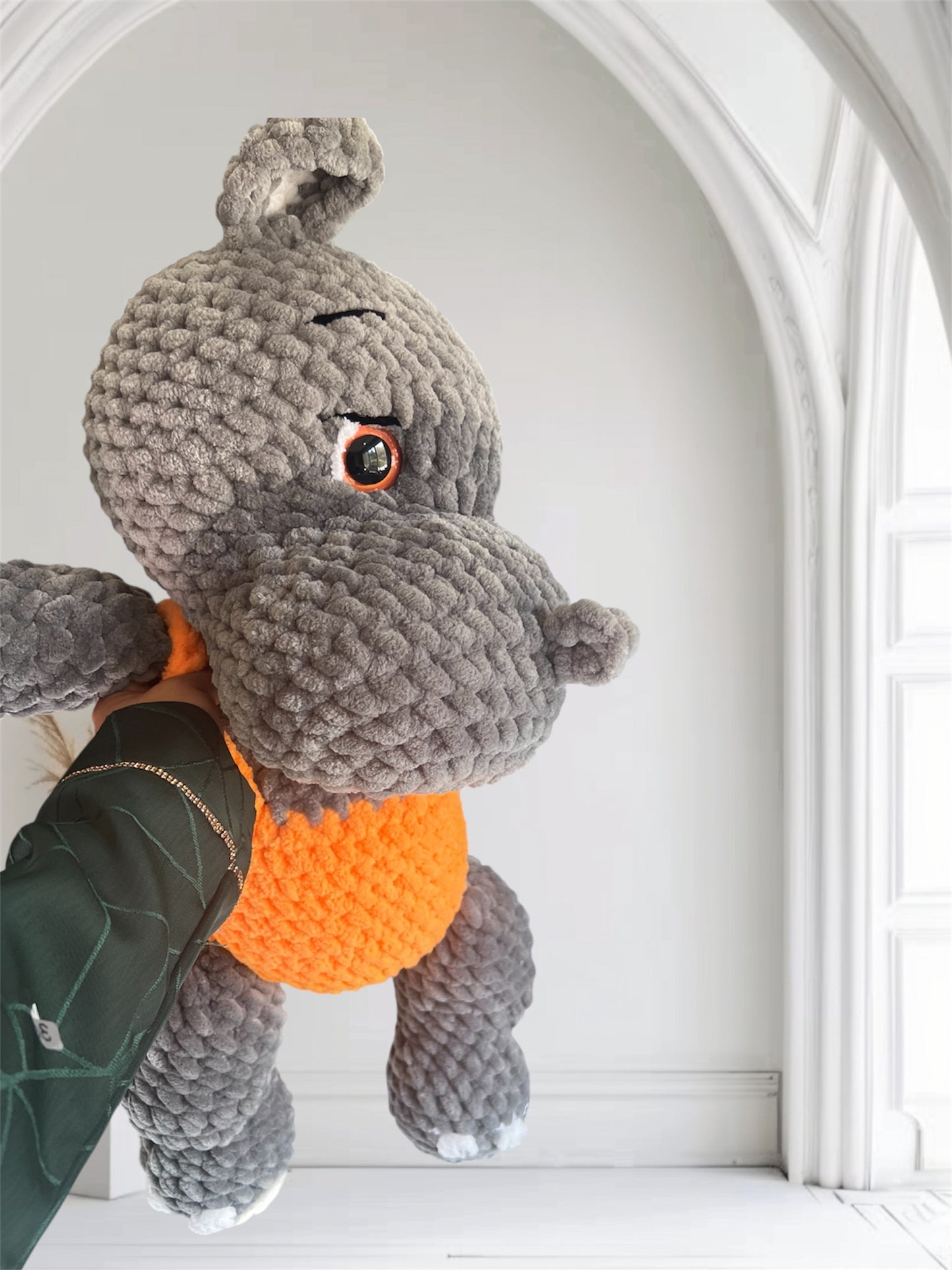 Hippo Plushie Handmade ( 2 Different Shapes)