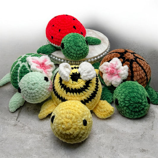 Crochet Turtle Toy – Handmade Amigurumi - Different Designs