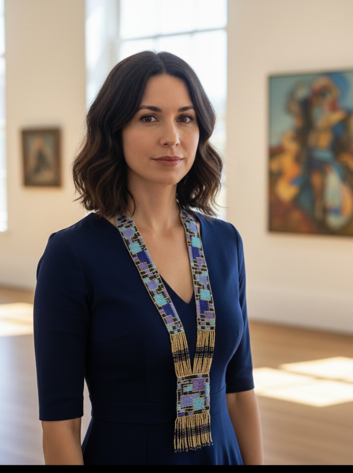 Geometric Loom Beaded Necklace – Handmade Artisan Statement Jewelry