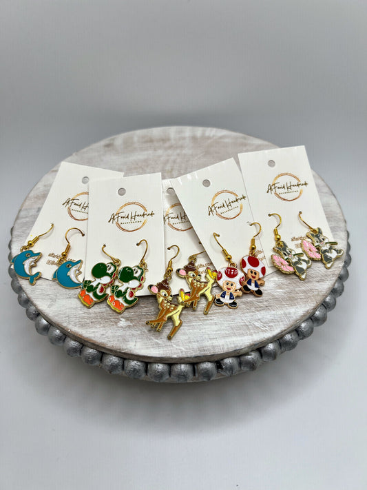 Cartoon Cute Earrings – Fun, Colorful Studs for Girls & Teens | Al Farid Gifts