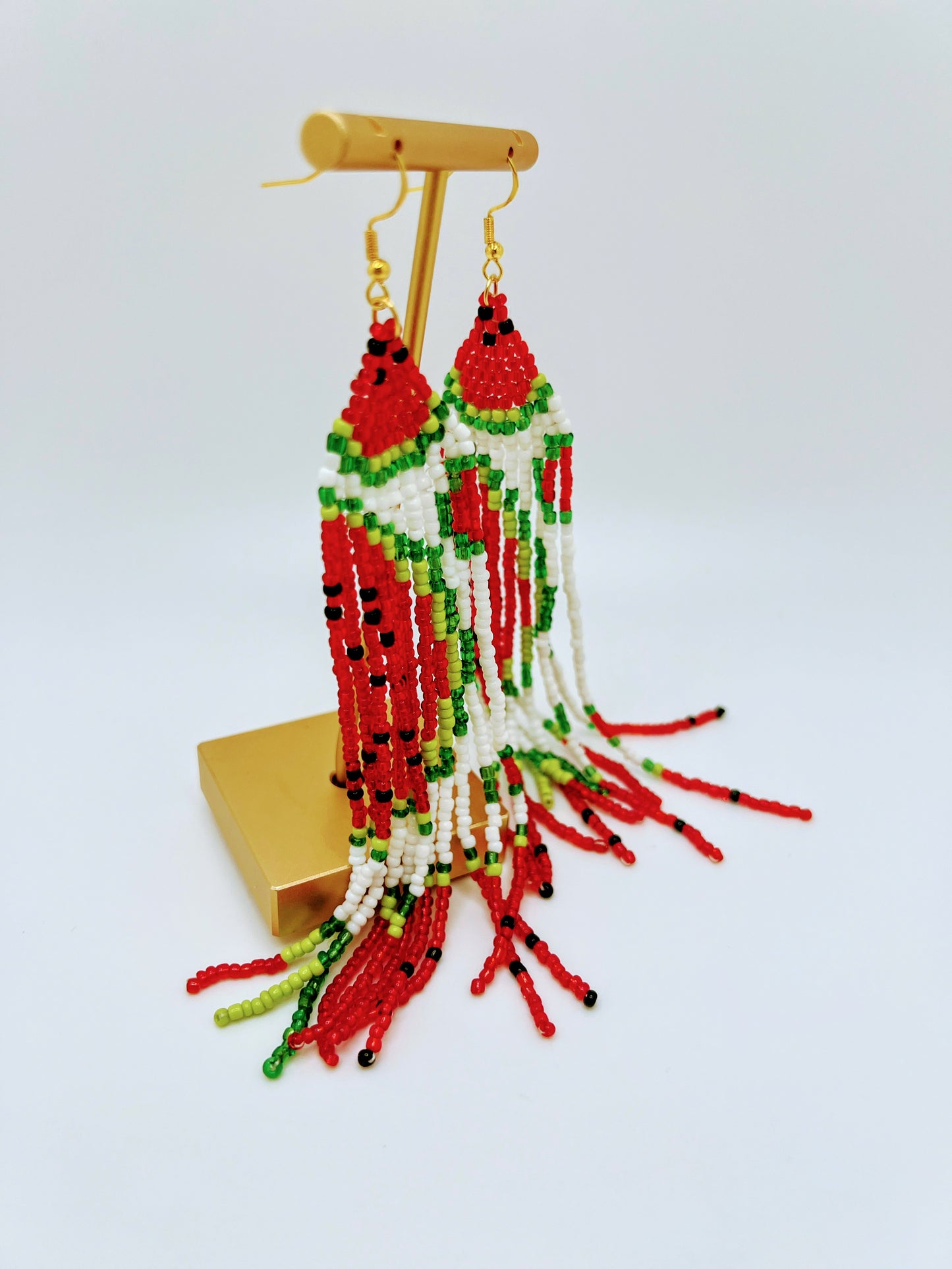 Beaded Watermelon Earrings 🍉 (3 Designs)