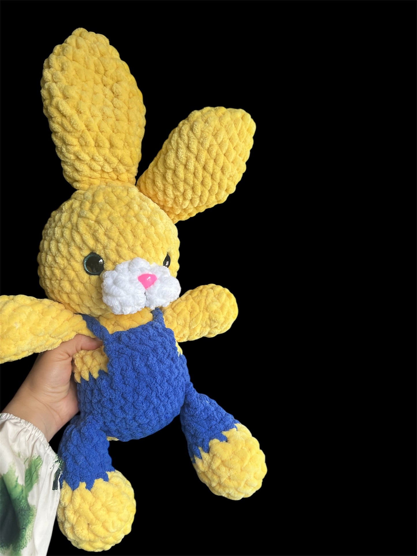 Handmade Stuffed Giant Cute Yellow Boy Rabbit 🐰 – Crochet Knitted Amigurumi Toy