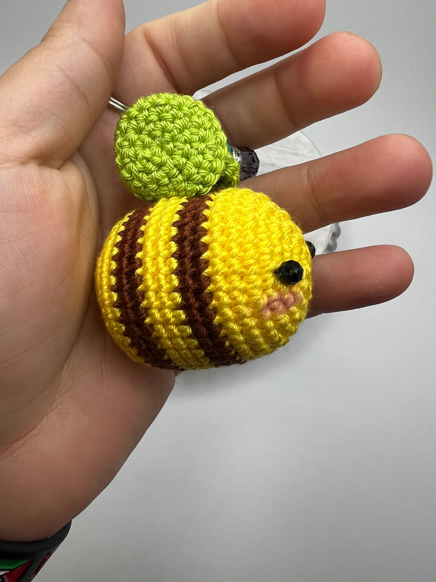 Crochet Bee 🐝 Keychain  -A Buzzing Good Time- Crochet Knitted Amigurumi Toy