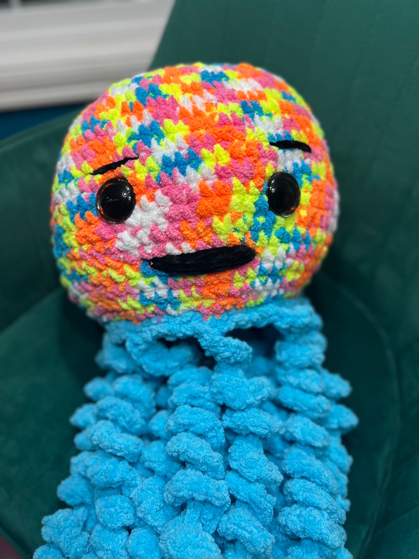 Stuffed Big Jellyfish – Handmade Crochet Knitted Amigurumi Toy