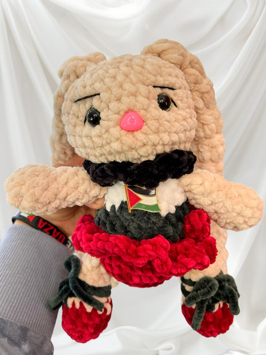 Handmade Palestine Bunny Amigurumi Toy – Cute Crochet Plush