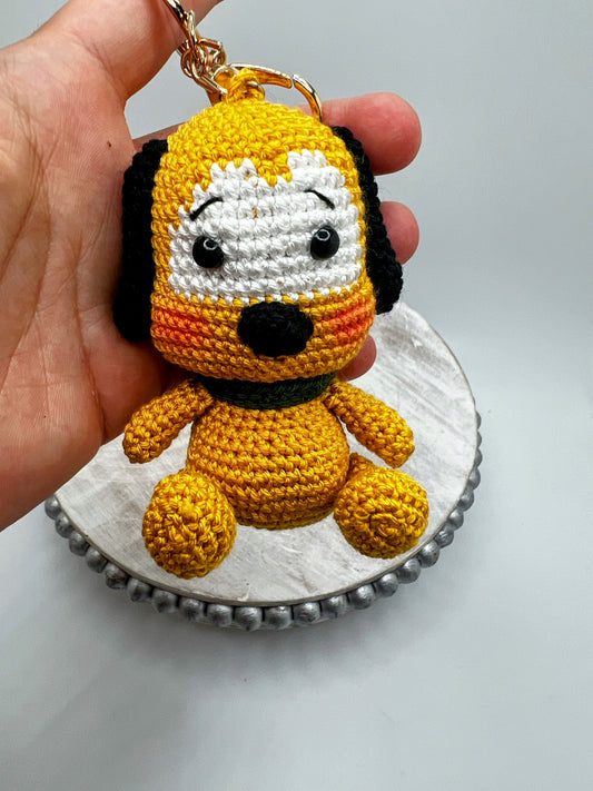 Handmade Dog Amigurumi Keychain – Cute Crochet Puppy Charm