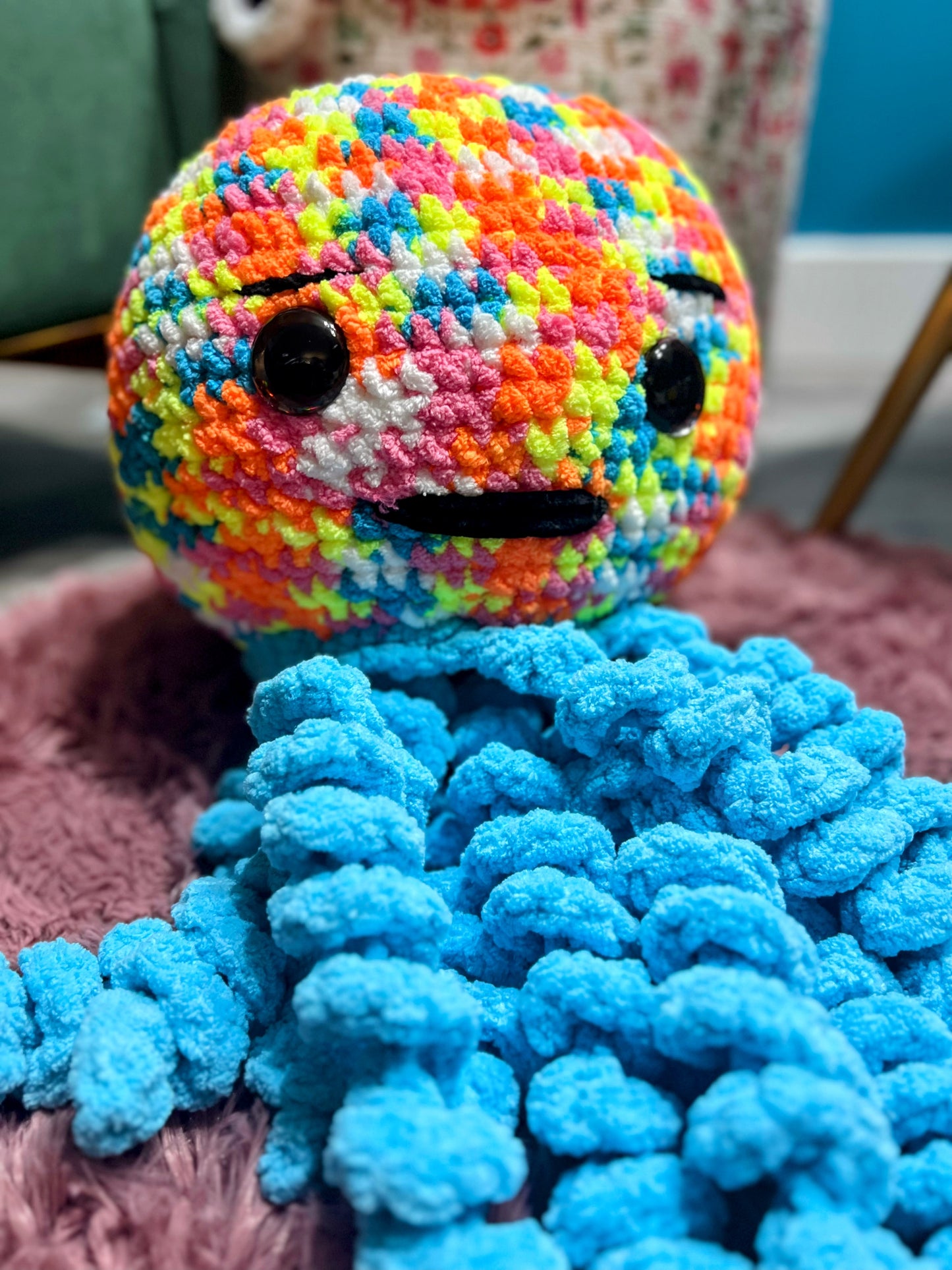 Stuffed Big Jellyfish – Handmade Crochet Knitted Amigurumi Toy