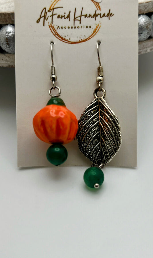 Handmade Pumpkin Earrings – Festive Autumn Jewelry