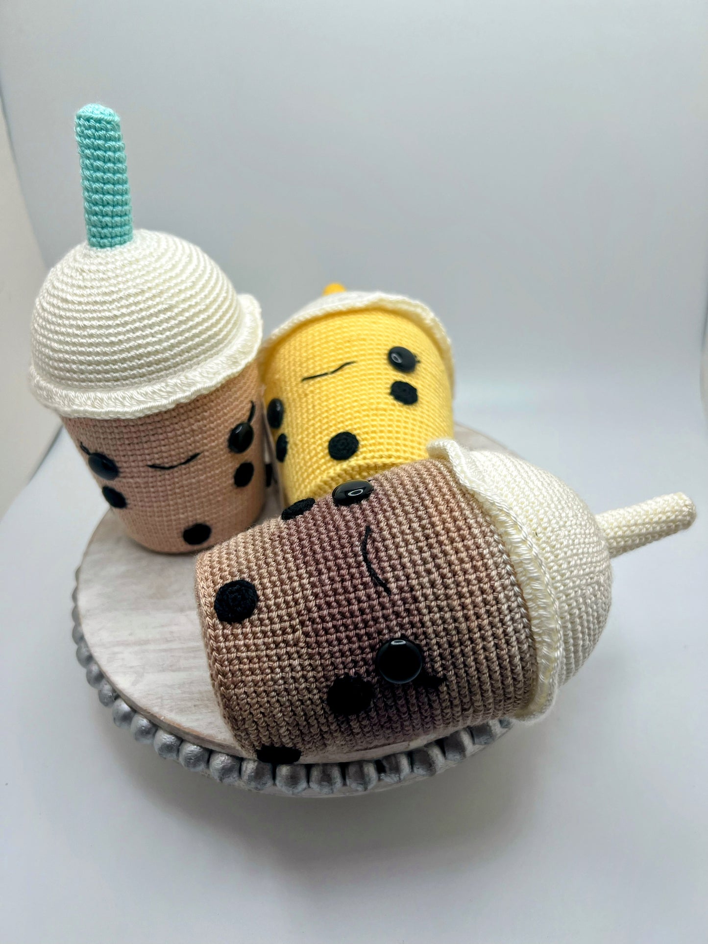 Stuffed Boba Drink Toy -A Sweet Treat - Crochet Knitted Amigurumi Toy