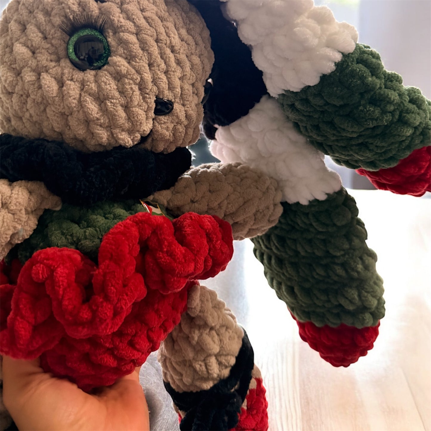 Handmade Palestine Giant Cute Cuddly Rabbit Amigurumi Toy – Cute Crochet Plush