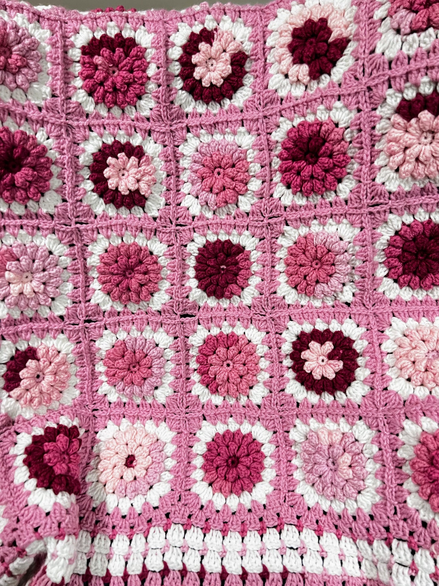 Pink Purple Flowers Baby Blanket
