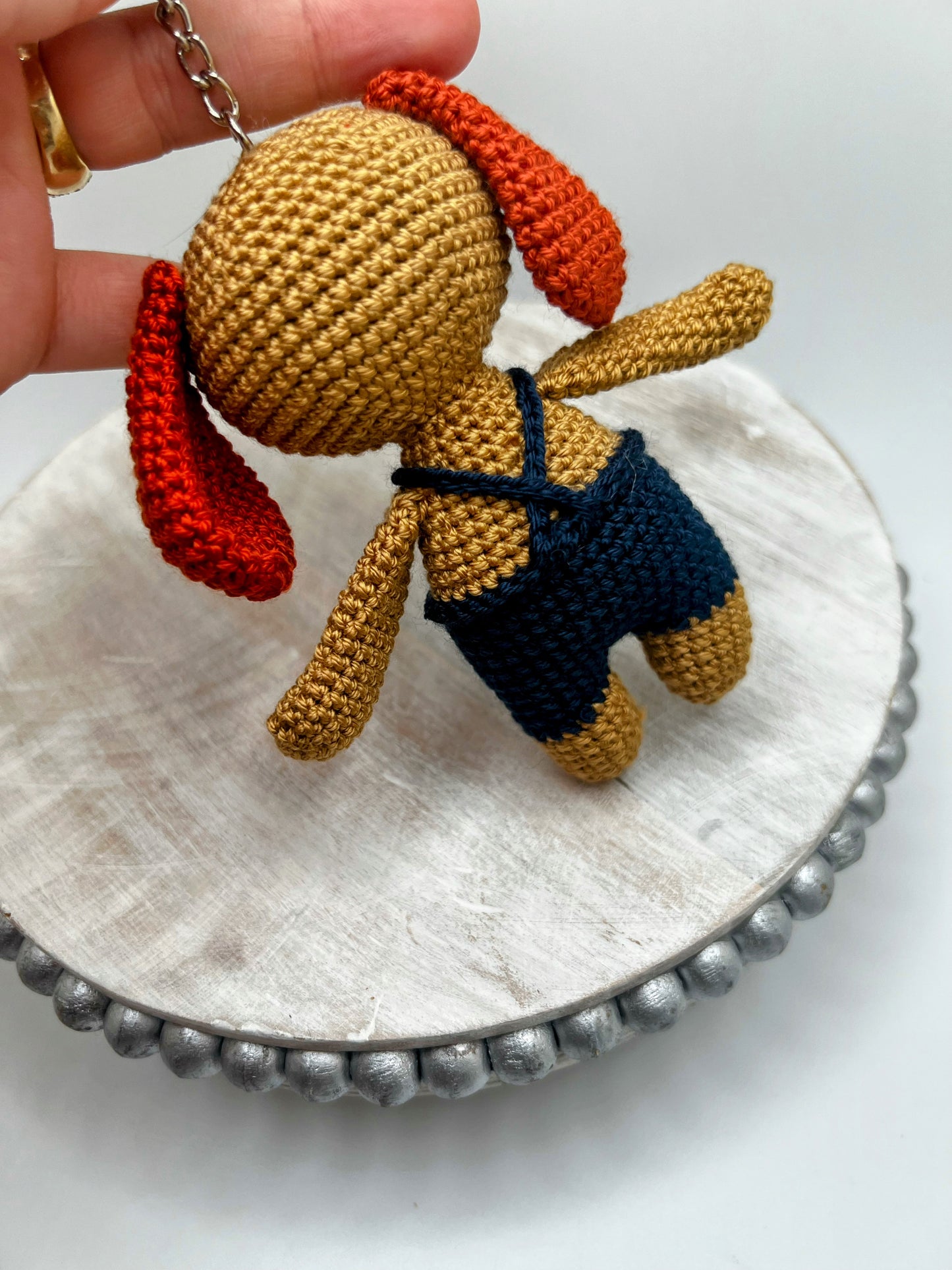 Beagle Dog Amigurumi Keychain Toy