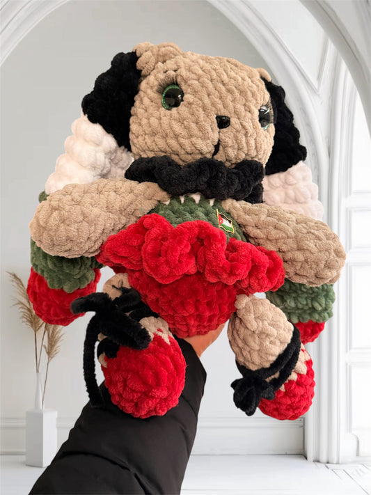 Handmade Palestine Giant Cute Cuddly Rabbit Amigurumi Toy – Cute Crochet Plush