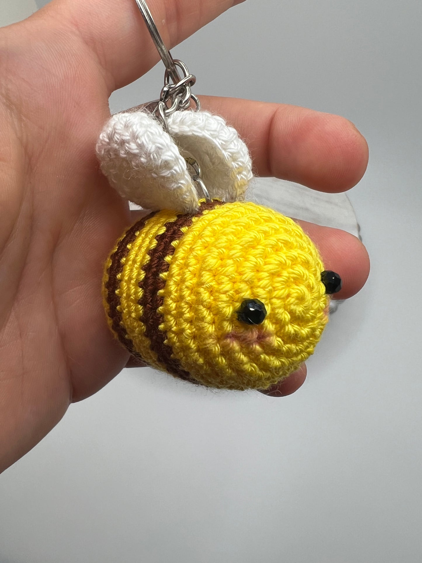 Crochet Bee 🐝 Keychain  -A Buzzing Good Time- Crochet Knitted Amigurumi Toy