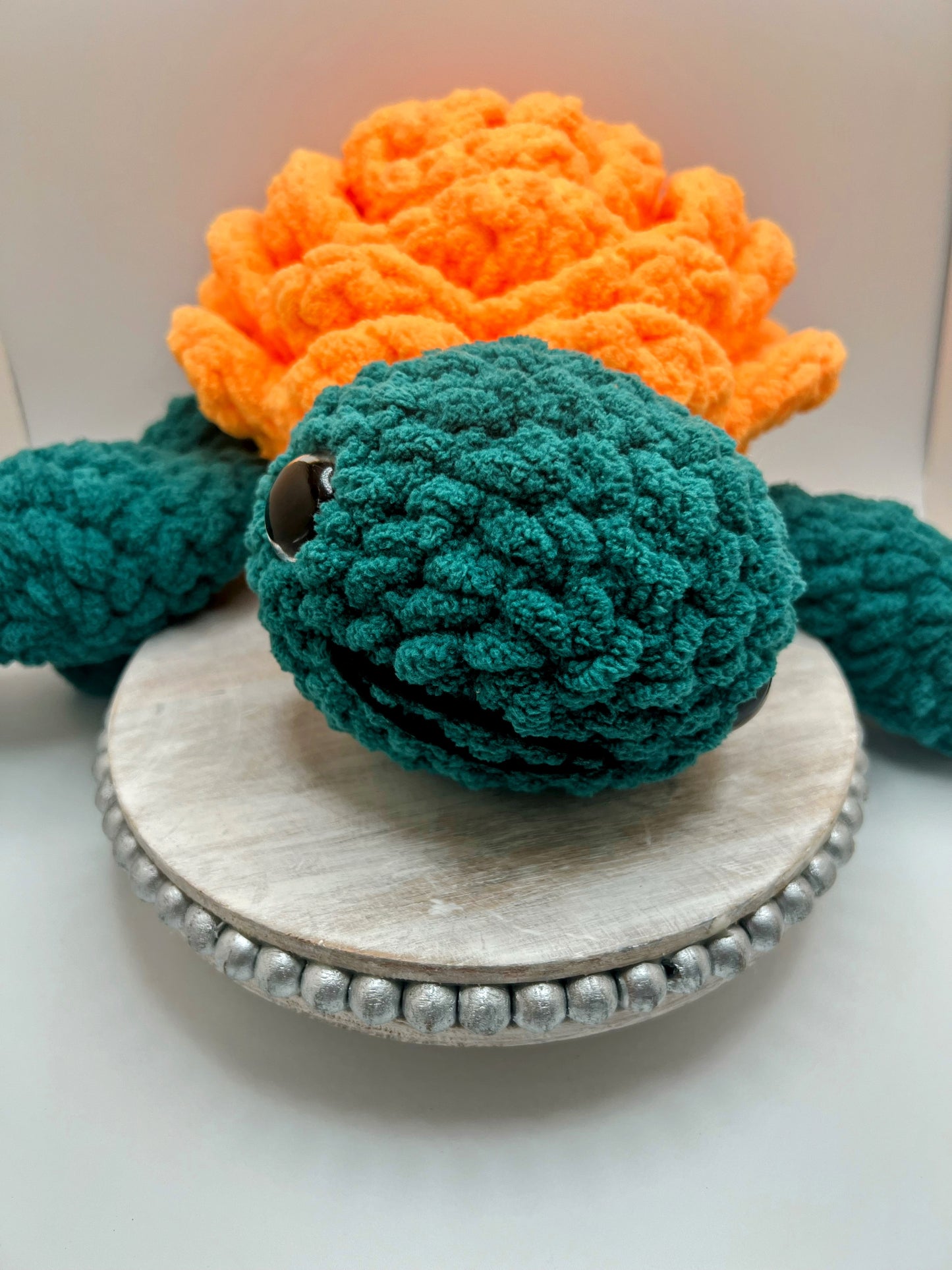 Handmade Flower Sea Turtle Amigurumi Toy – Cute Crochet Plush