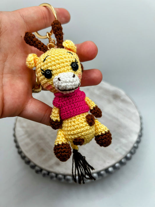 Cute Giraffe 🦒 Amigurumi Keychain Toy