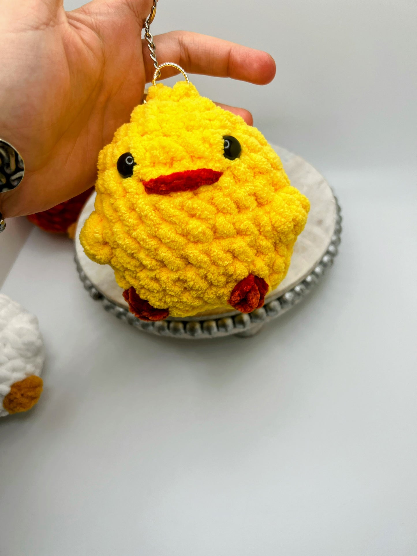 Ducks & Chicken Keychain - Crochet Knitted Amigurumi Toy