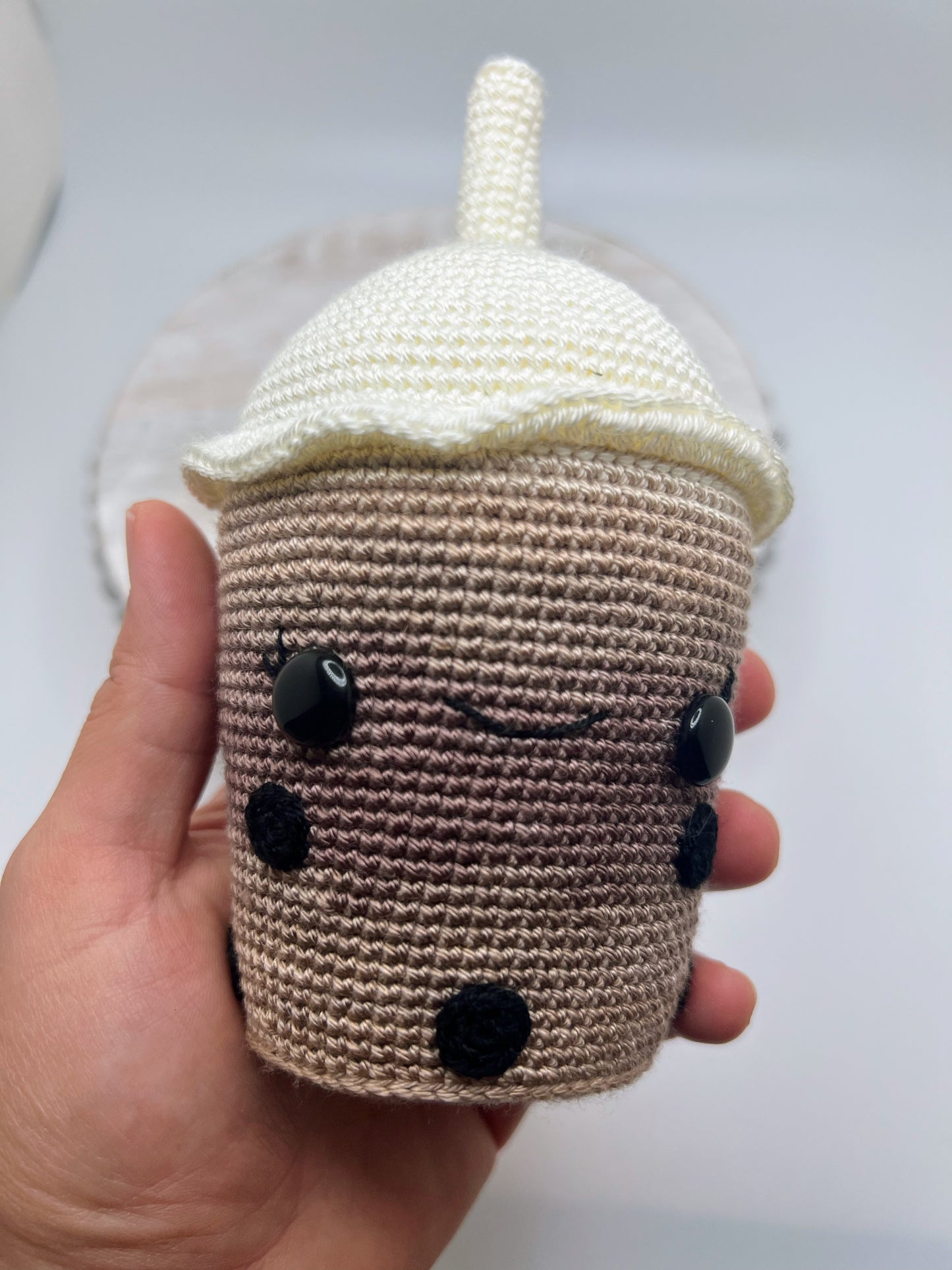 Stuffed Boba Drink Toy -A Sweet Treat - Crochet Knitted Amigurumi Toy