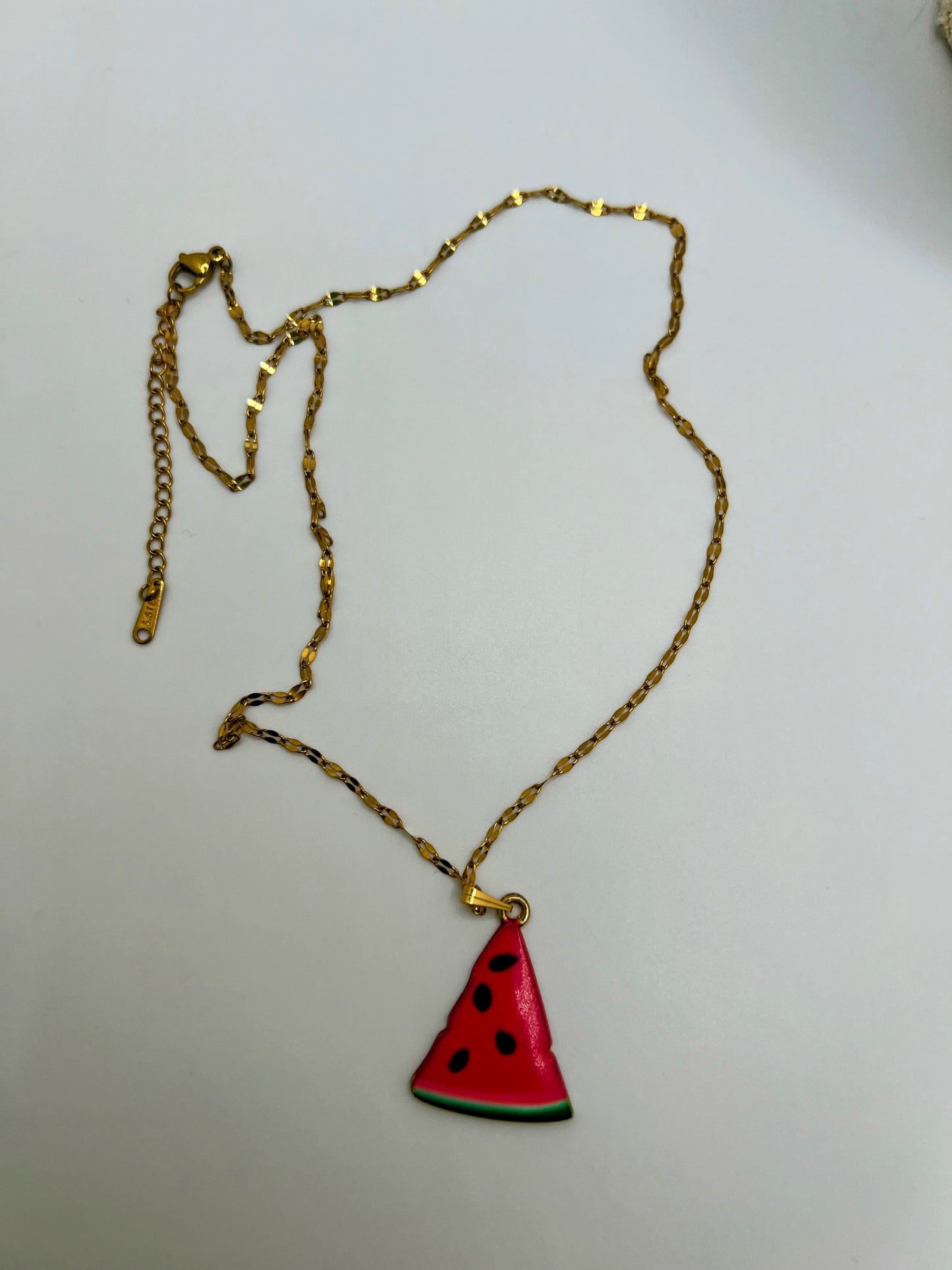 Watermelon Gold & Silver Necklace 🍉