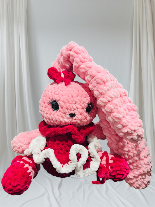 Handmade Stuffed Giant Cute Ballerina Rabbit 🐰 – Crochet Knitted Amigurumi Toy