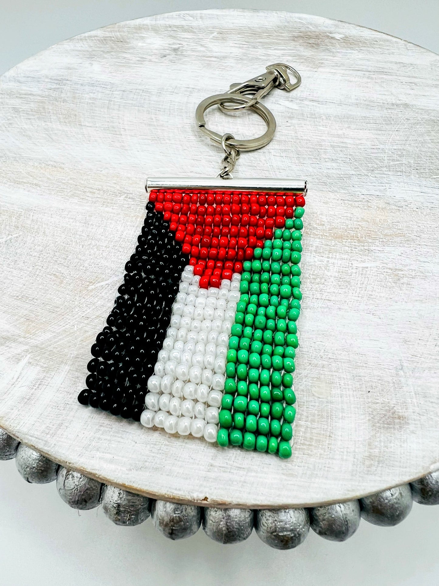 🇵🇸 Palestine Flag  Beaded Keychain