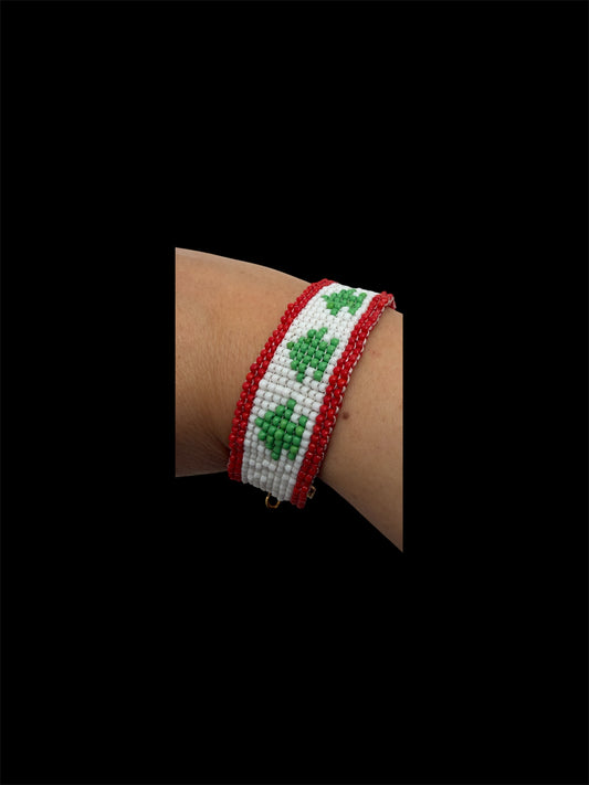 Handmade Lebanon π±π§ Flag Beaded Bracelet β Fun & Cultural Jewelry