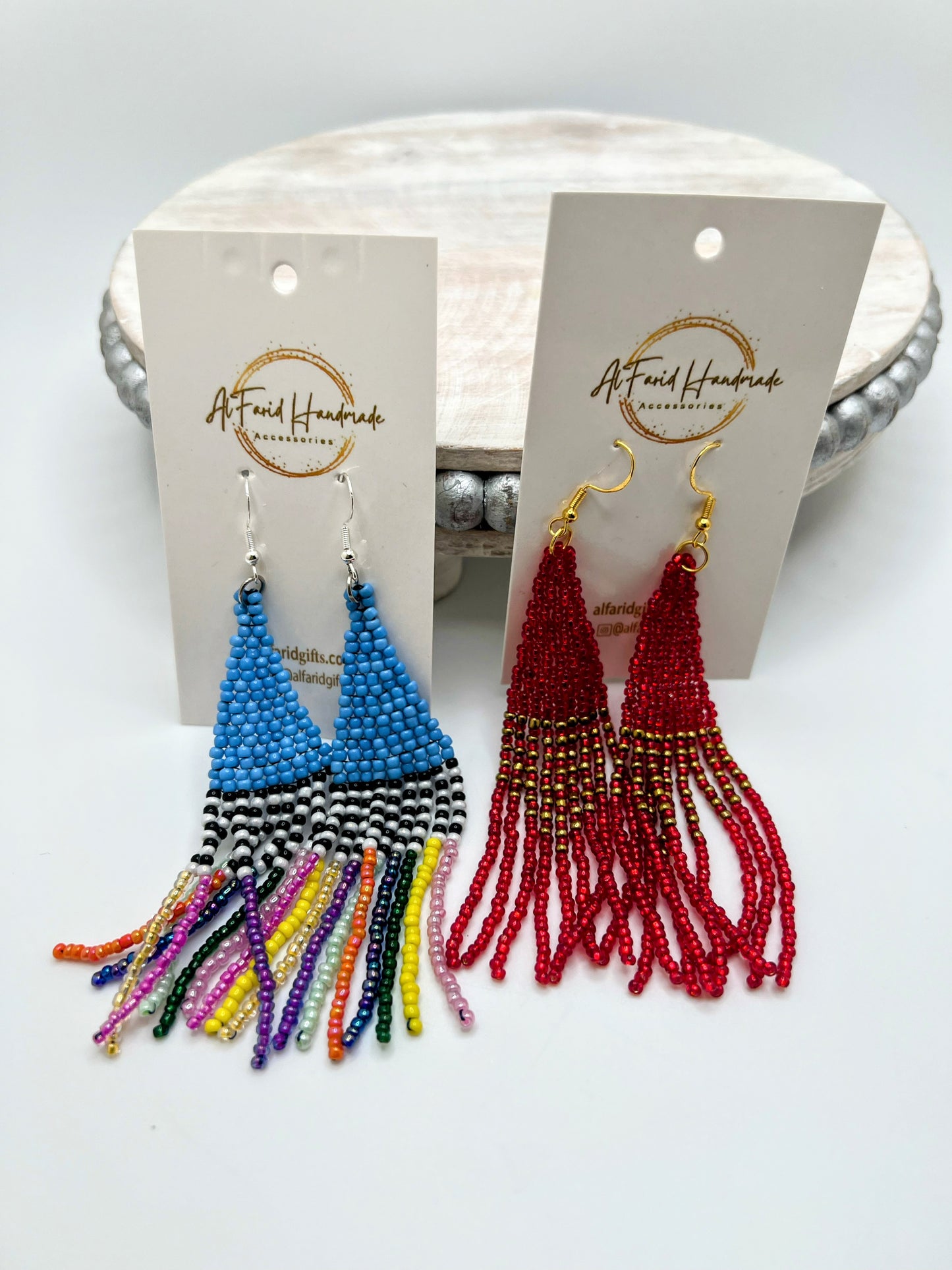 Beaded Dangling Earrings(Different Colors)